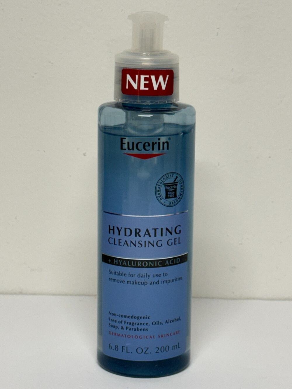 Eucerin Hydrating Cleansing Gel Hyaluronic Acid 6.8 oz Sensitive Skin NEW